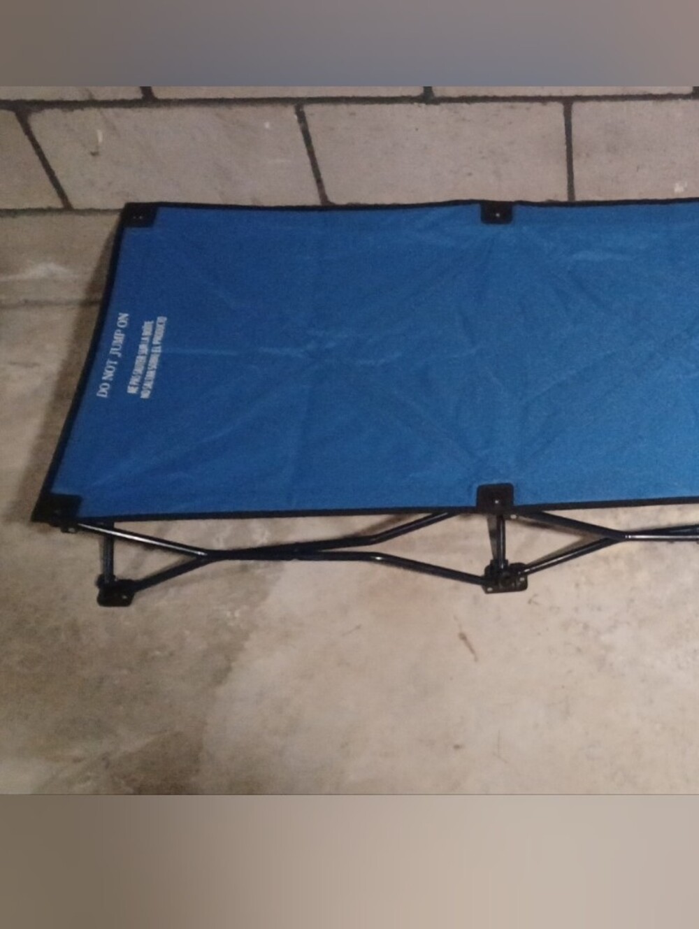 Regalo Foldable Cot - Blue - Camping Bed Single Like New